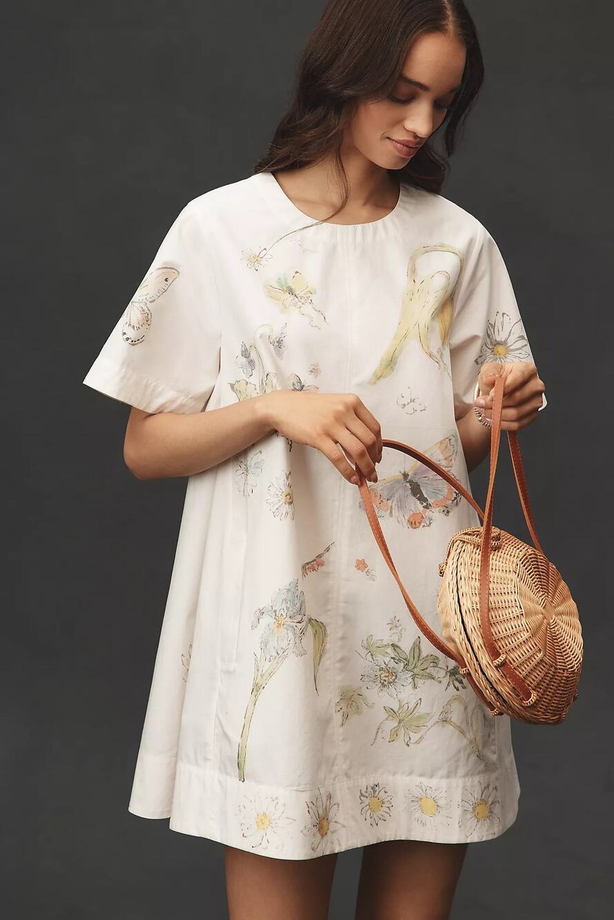 nwt by ANTHROPOLOGIE sz 2X The Emmy Swing dress Swan Gossip special edition
